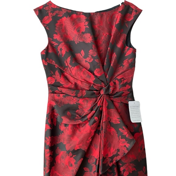 Maggy London Side Drape Sheath Dress Twist Front Boat Neck Cocktail size 6 NWT - Picture 7 of 16